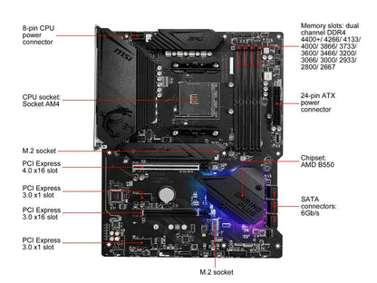 MPG B550 GAMING plus Desktop Motherboard